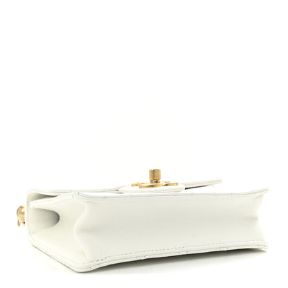 Chanel Goatskin Quilted Chic Pearls Flap White 4 of 10