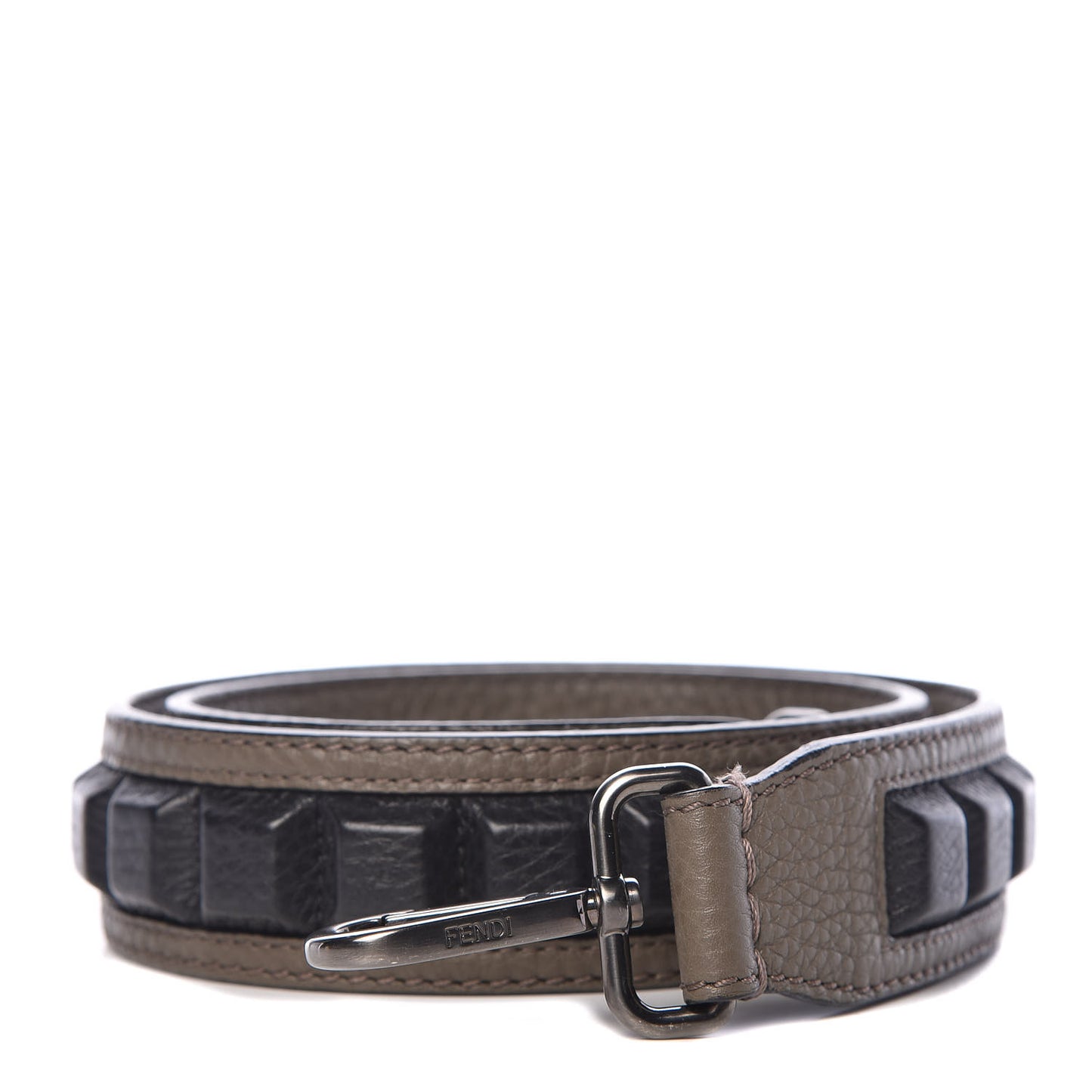 Cuoio Romano Bi-Color Studded Strap You Khaki Black