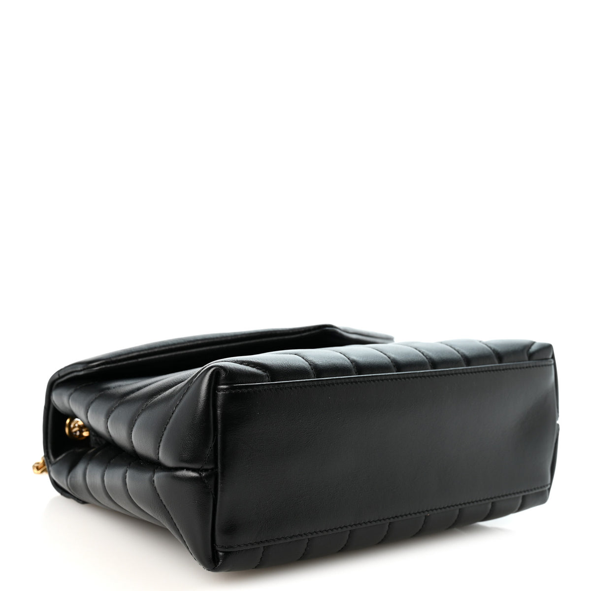 Saint Laurent Calfskin Y Quilted Monogram Small Loulou Chain Satchel Black 4 of 12