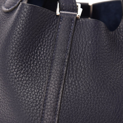 Hermes Taurillon Clemence Picotin Lock 18 PM Bleu Nuit 8 of 13