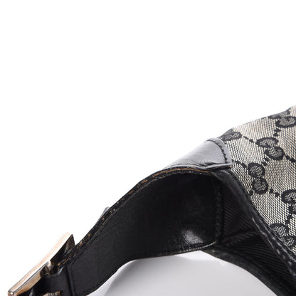 Gucci Denim Monogram Small Jackie O Hobo Black 11 of 15