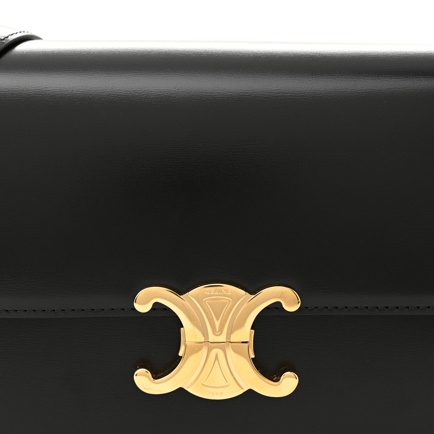 Shiny Calfskin Medium Triomphe Black