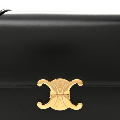 Celine Shiny Calfskin Medium Triomphe Black 8 of 12