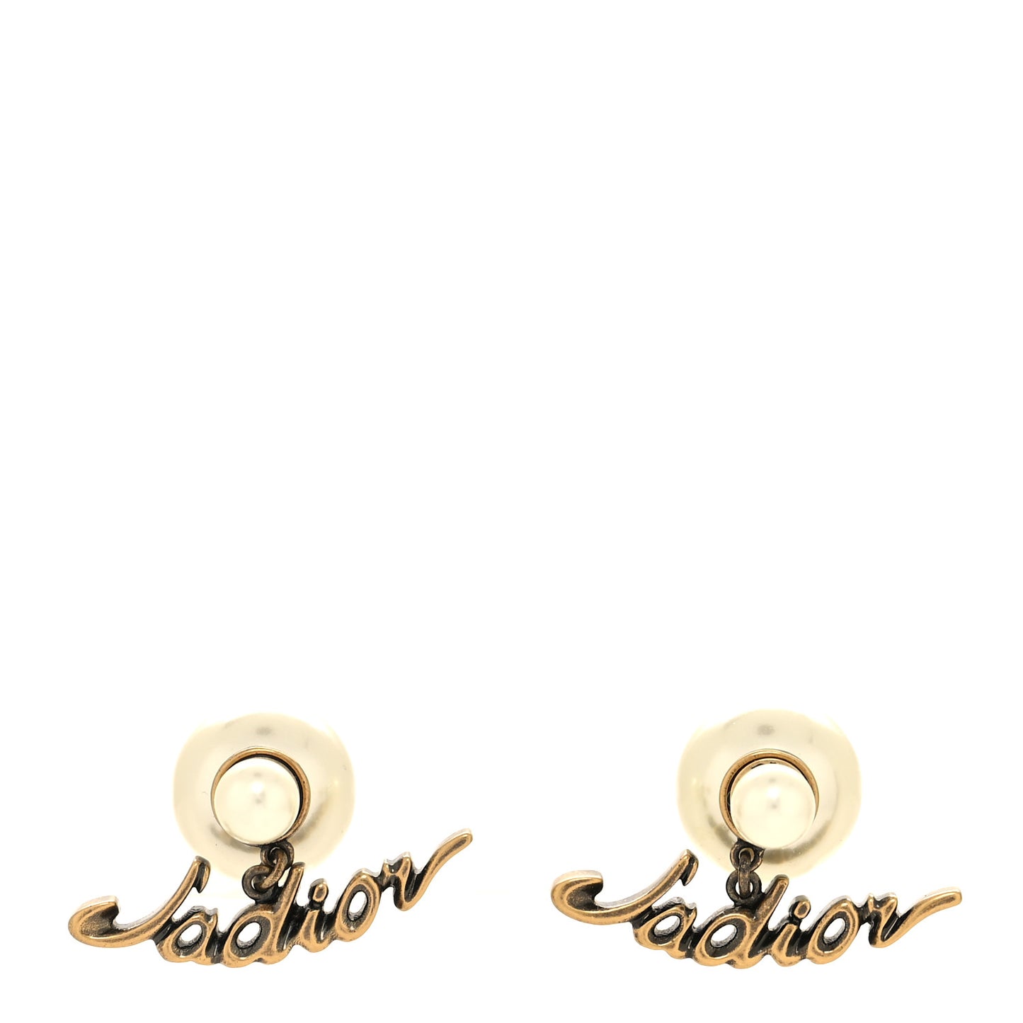 Pearl J'Adior Tribal Earrings Gold