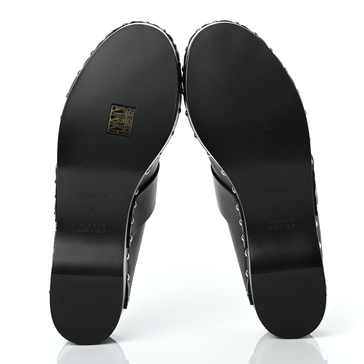 Calfskin Calya Mules 39 Black