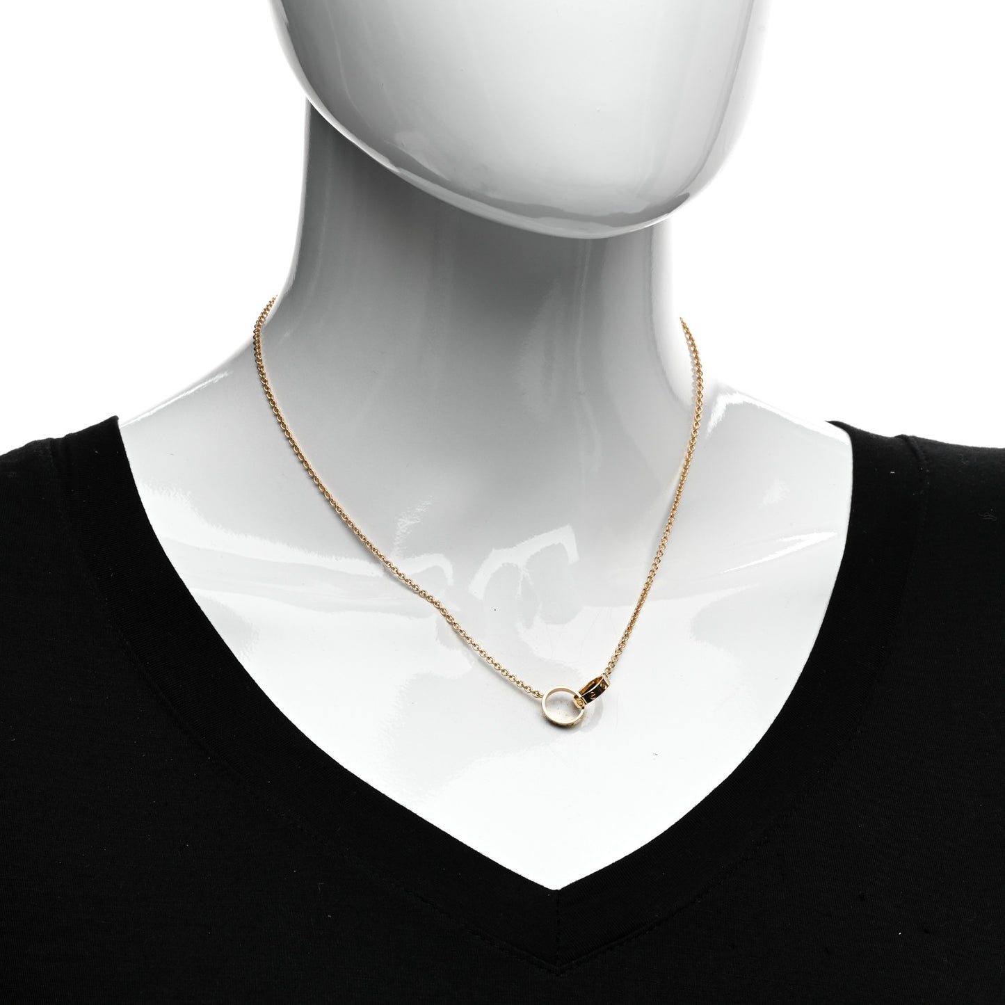 18K Yellow Gold Interlocking LOVE Necklace