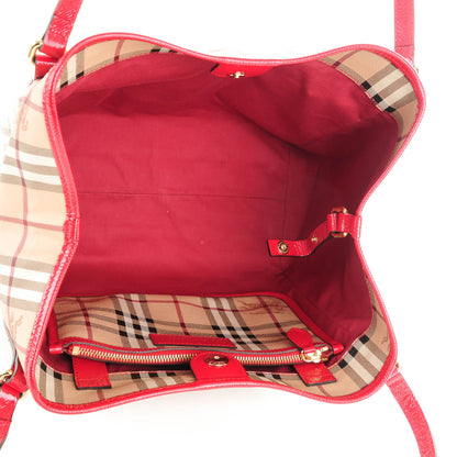 Burberry Haymarket Check Small Canterbury Tote Bright Rose 5 of 8
