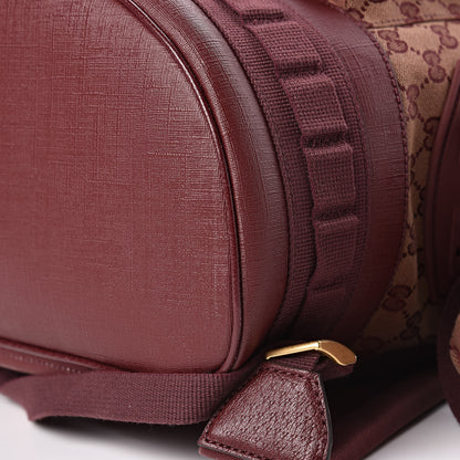 Gucci GG Monogram Script Logo Large Double Pocket Backpack Sahara Rubino Bordeaux 12 of 12