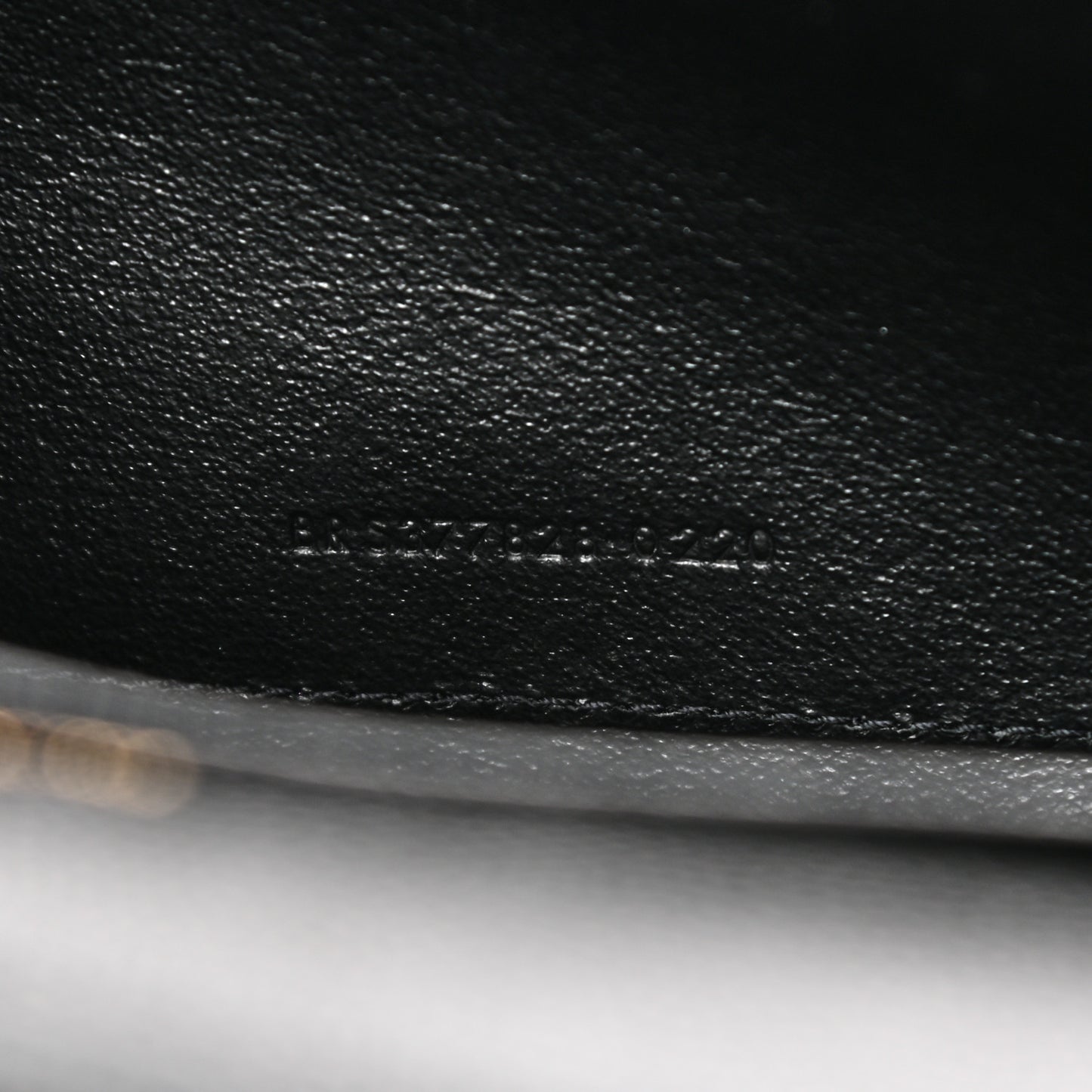 Grain De Poudre Matelasse Chevron Monogram Chain Wallet Black