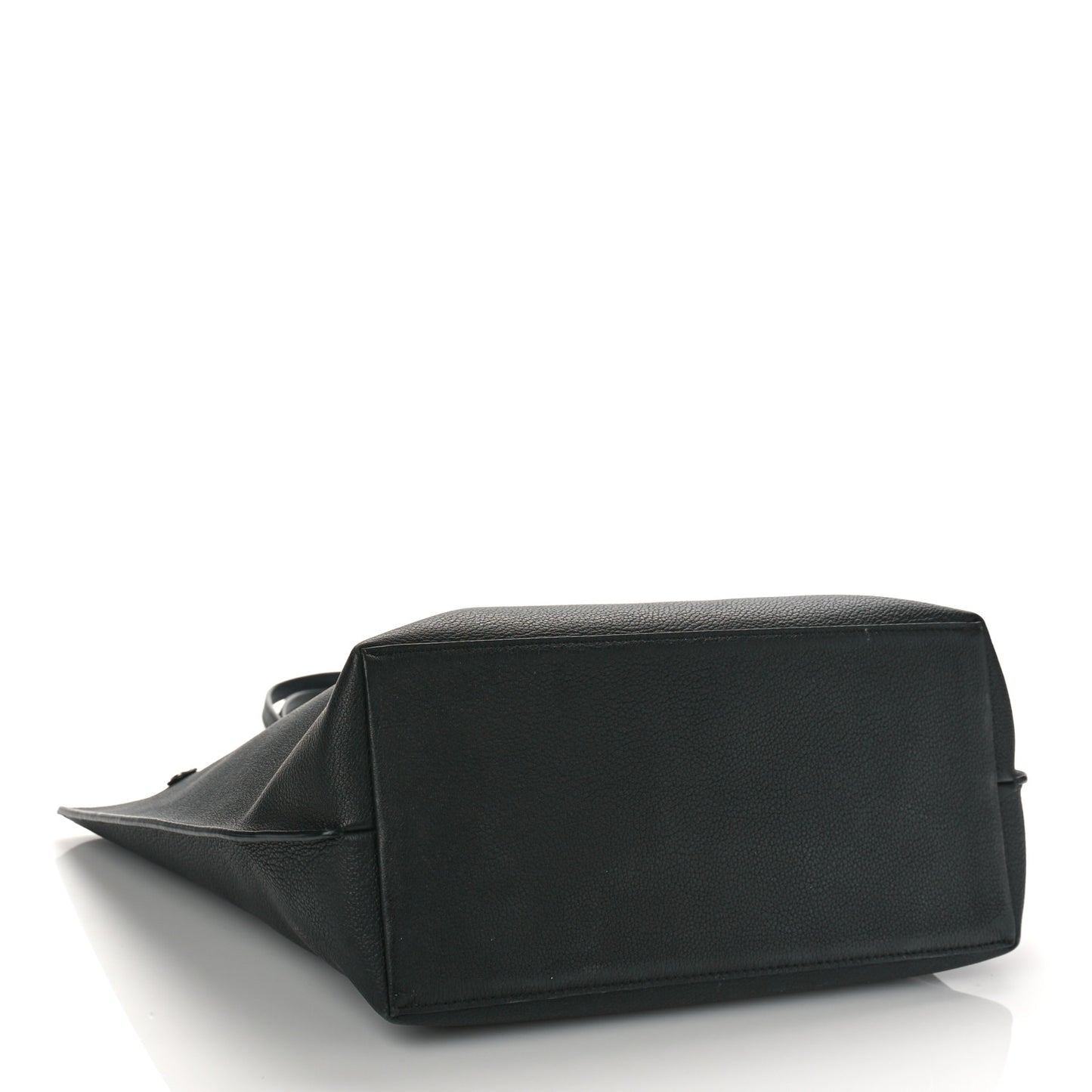Calfskin Lockme Go Tote Black