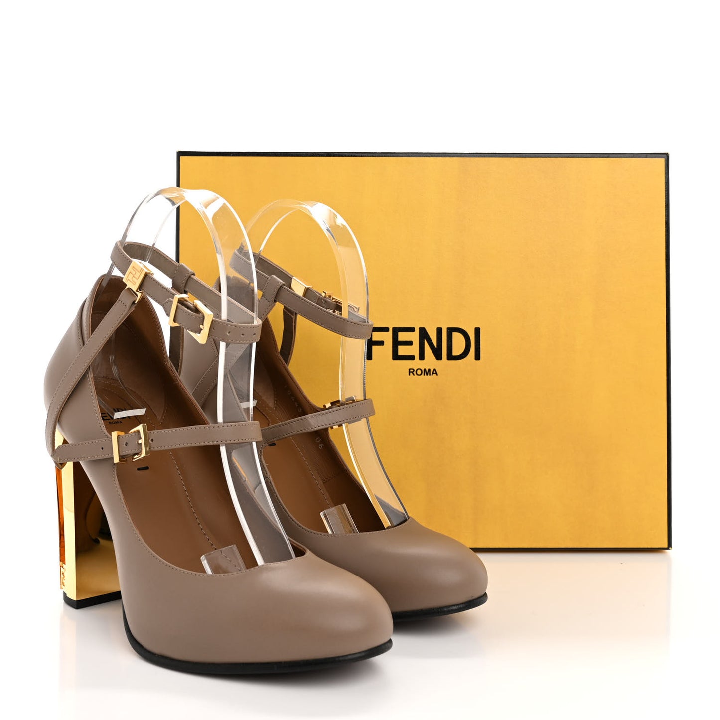 Vitello Delfina High Heel Pumps 37 Tortora