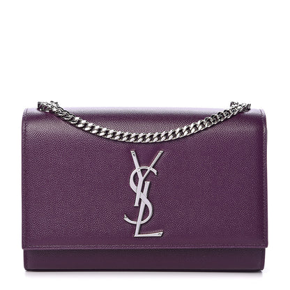 Saint Laurent Grain De Poudre Small Monogram Kate Satchel Lilac 1 of 11