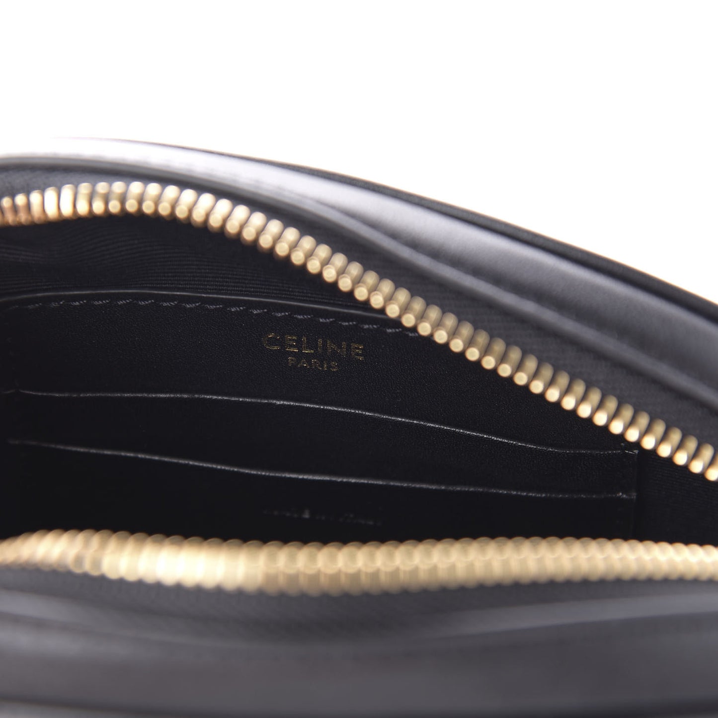 Calfskin Quilted Small C Charm Bag Black