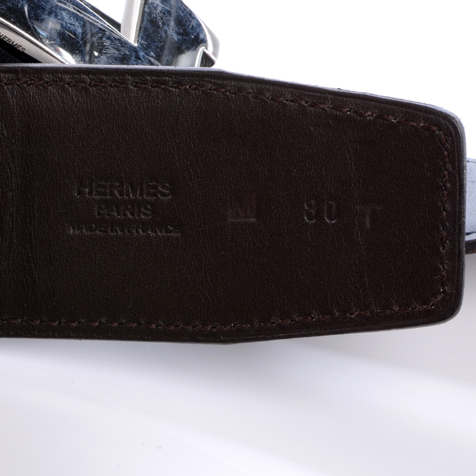 Hermes Mens Box Reversible Constance H Belt 80 Noir Chocolate 4 of 4