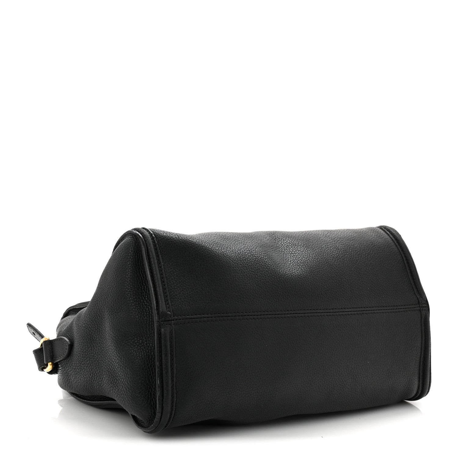 Alexander McQueen Pebbled Calfskin Small Skull Padlock Zip Around Tote Black 4 of 15