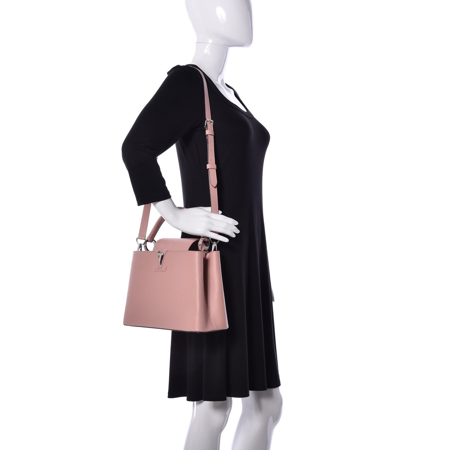 Louis Vuitton Taurillon Capucines PM Magnolia 2 of 12