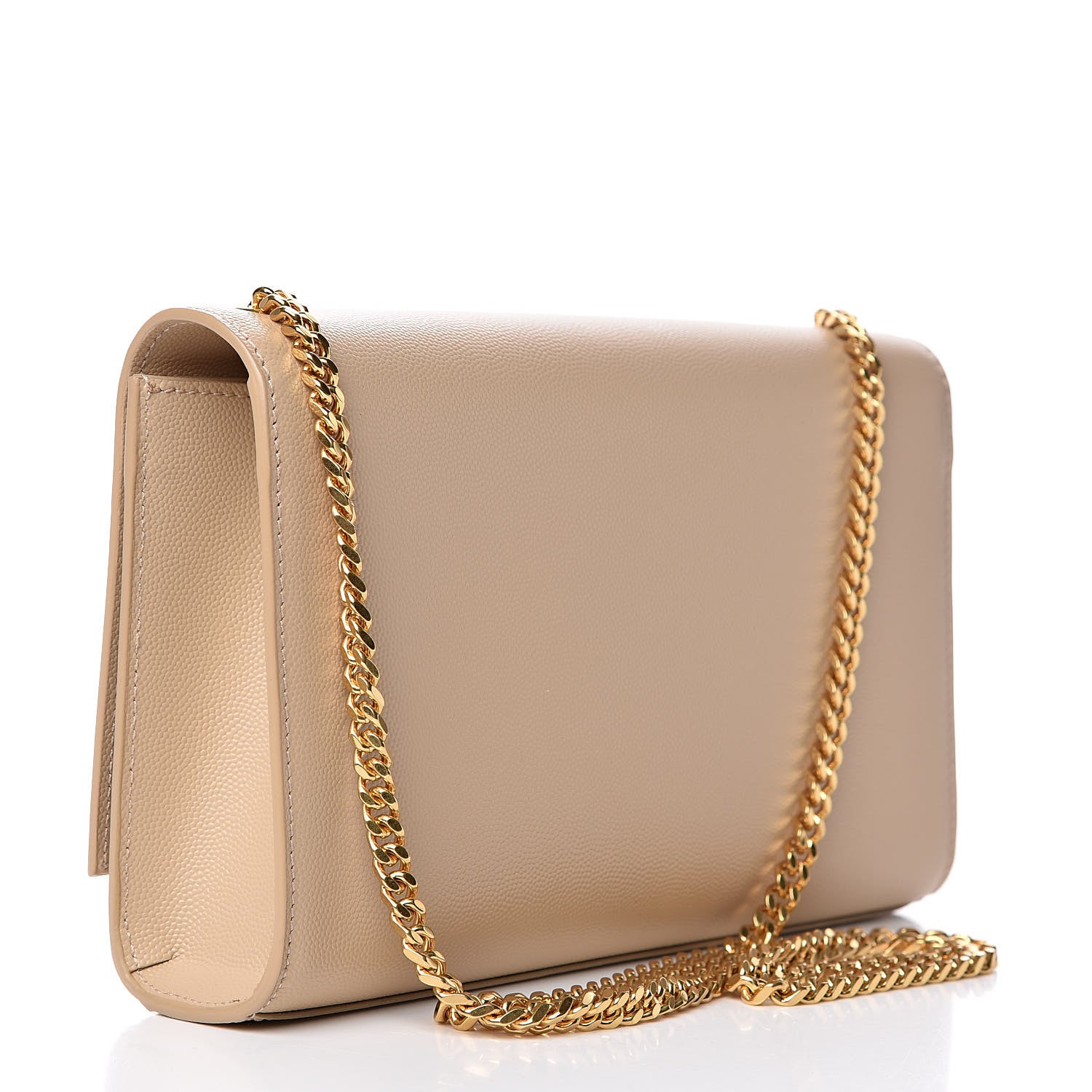 Saint Laurent Grain De Poudre Medium Monogram Kate Satchel Nude Powder 3 of 9