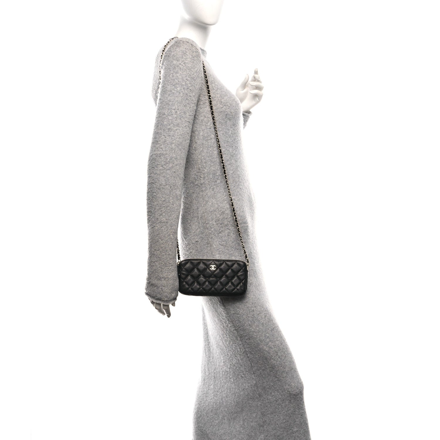 Chanel Caviar Quilted Small Clutch With Chain Black 2 of 11