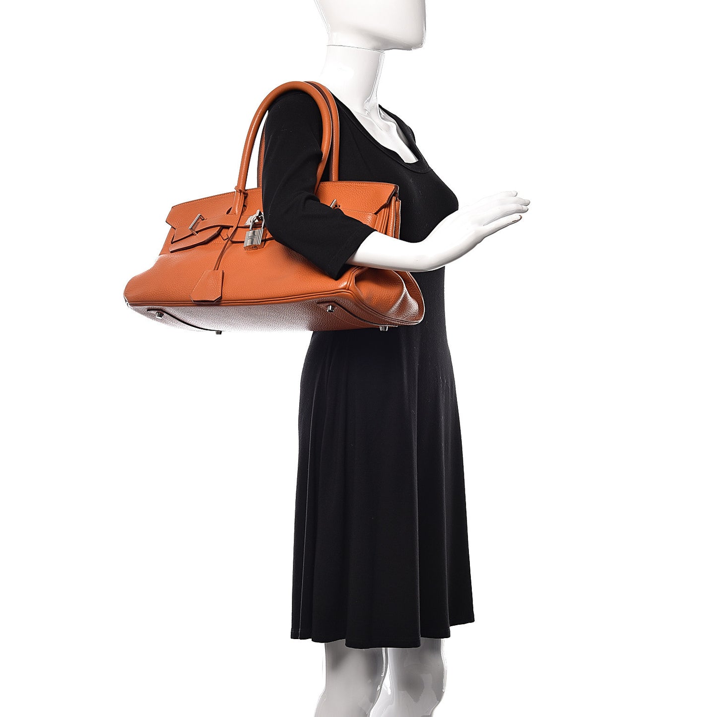 Taurillon Clemence JPG Birkin 42 Orange