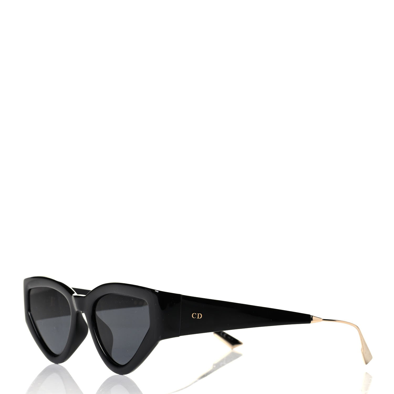 Christian Dior Acetate Square DiorID1 Sunglasses Black 1 of 5