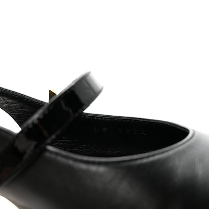 Louis Vuitton Lambskin Patent Romy Slingback Pumps 38 Black 9 of 9