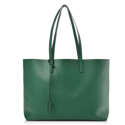 Saint Laurent Calfskin Large Shopping Tote Emerald Green 1 of 10