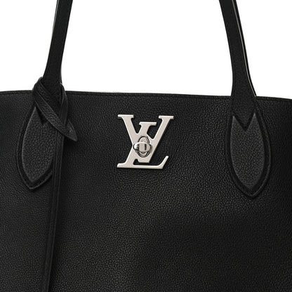 Louis Vuitton Calfskin Lockme Go Tote Black 8 of 11
