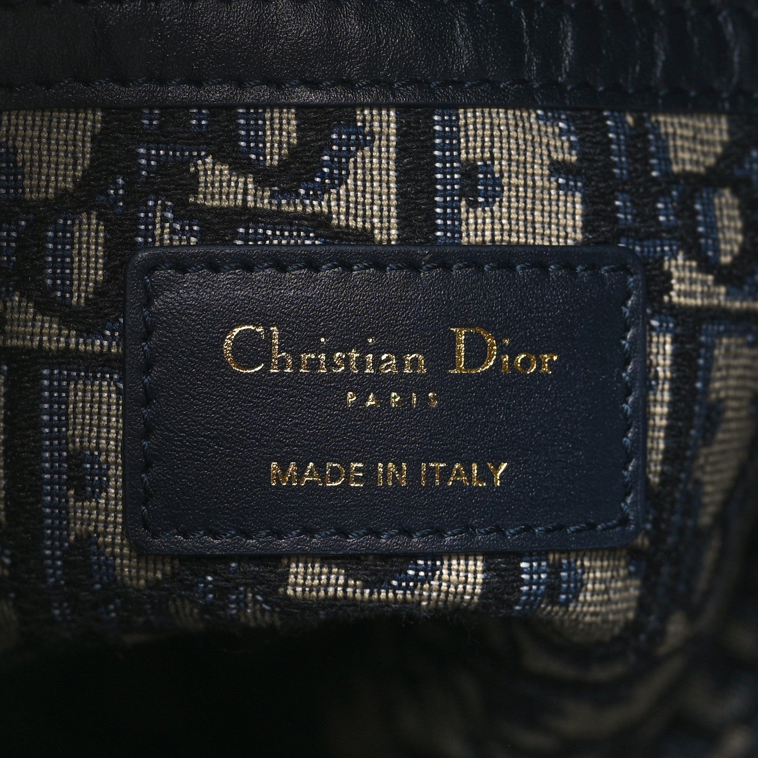 Christian Dior Wicker Oblique Drawstring Bucket Bag Blue 6 of 8