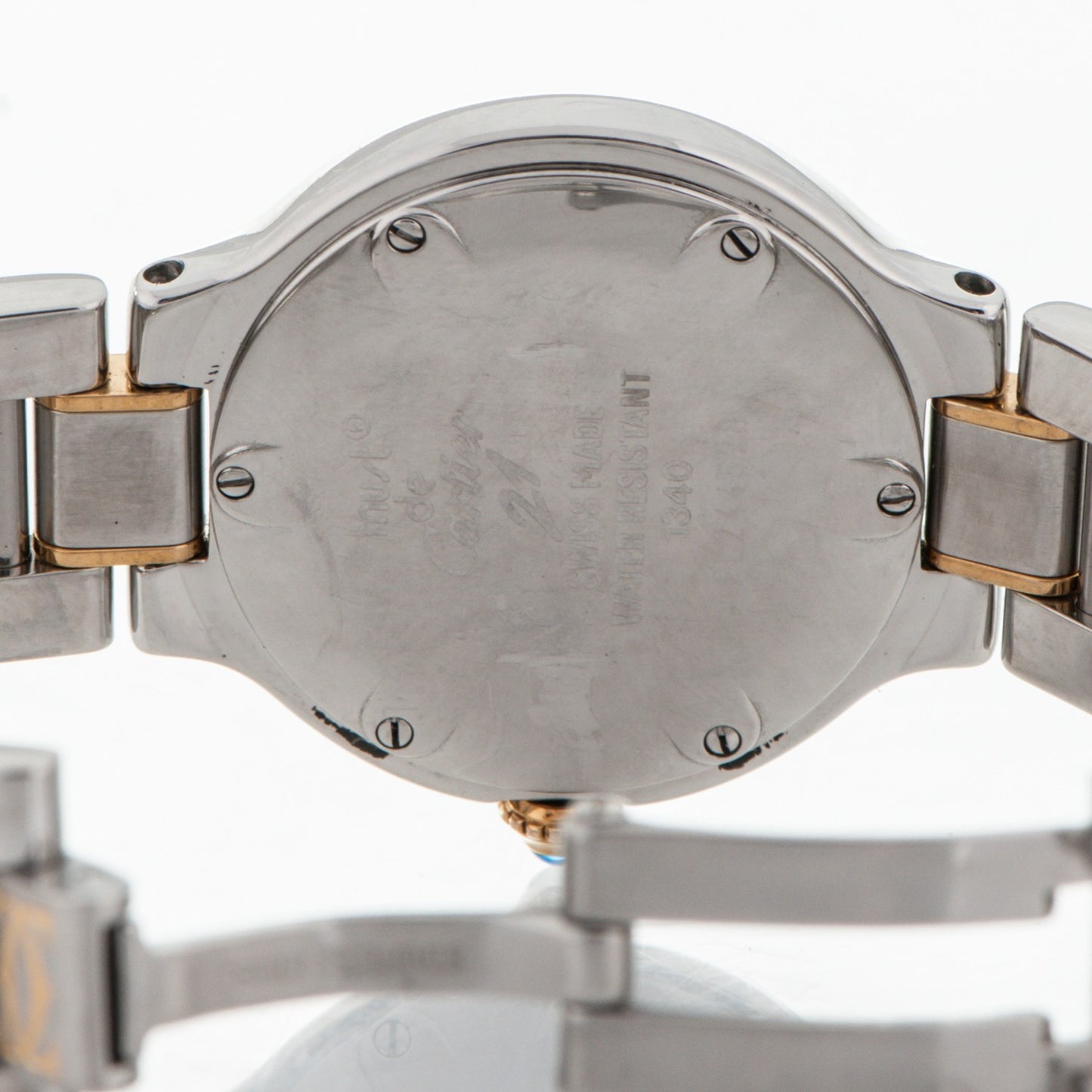 Stainless Steel 18K Yellow Gold 28mm Must De 21 Quartz Watch