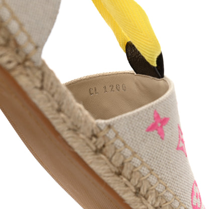 Louis Vuitton Canvas Monogram Starboard Espadrille Flats 37.5 Rose Pop 8 of 8