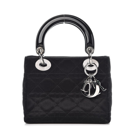 Christian Dior Satin Patent Cannage Mini Lady Dior Black 1 of 8