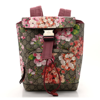 Gucci GG Supreme Monogram Blooms Small Single Buckle Backpack Beige Multicolor Dry Rose 1 of 12