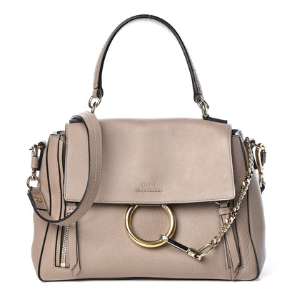 Chloe Calfskin Small Faye Day Shoulder Bag Motty Grey 1 of 10