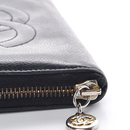 Chanel Caviar CC Timeless Large Zip Around Wallet Black 13 of 18