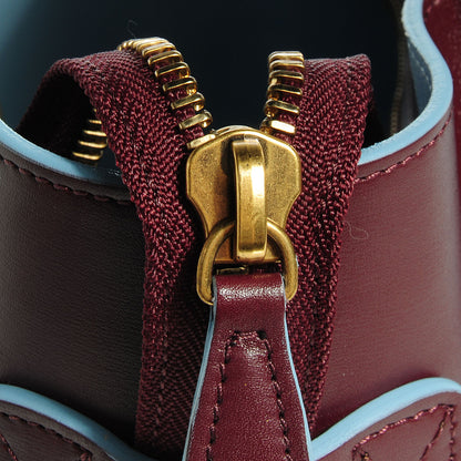 Celine Palmelato Micro Luggage Burgundy Light Blue 10 of 10