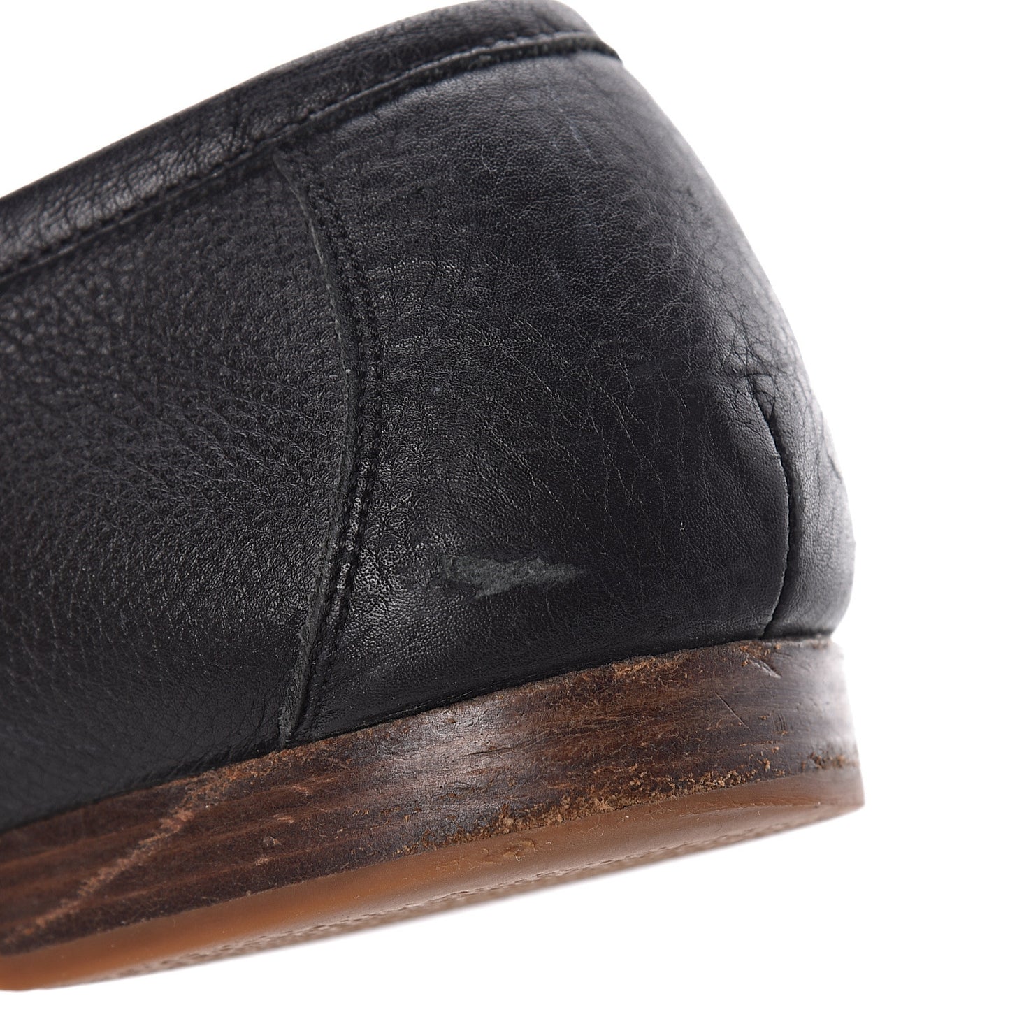 Calfskin Mens Web Loafers 12 Black