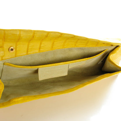 Nancy Gonzalez Crocodile Long Clutch Yellow 8 of 8