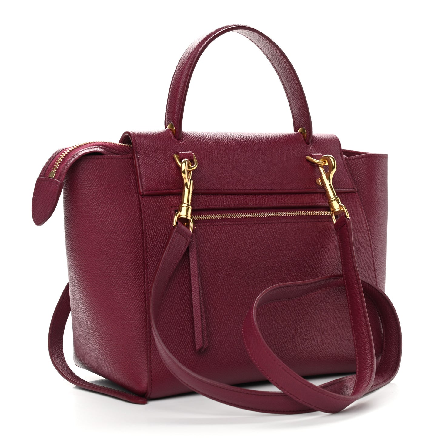Grained Calfskin Micro Belt Bag Plum