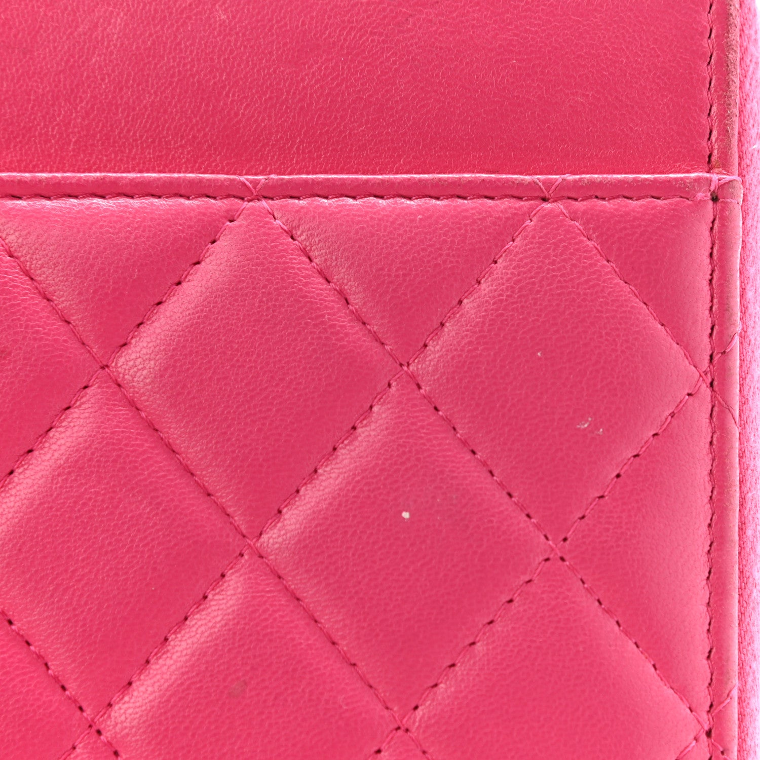 Chanel Lambskin Quilted Travel Case Pink 17 of 25