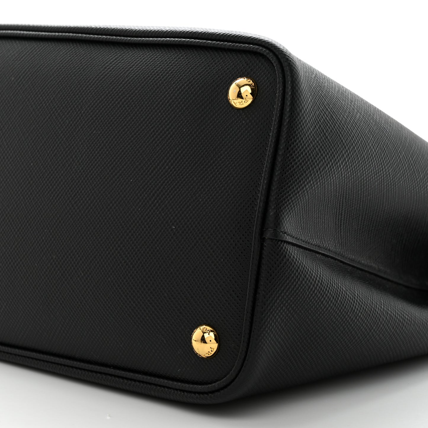 Saffiano Cuir Medium Double Bag Black Fuoco