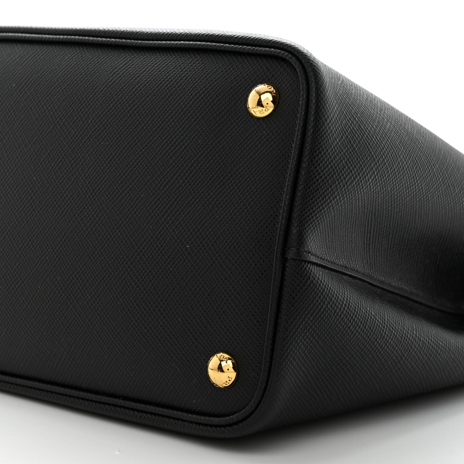 Prada Saffiano Cuir Medium Double Bag Black Fuoco 9 of 9
