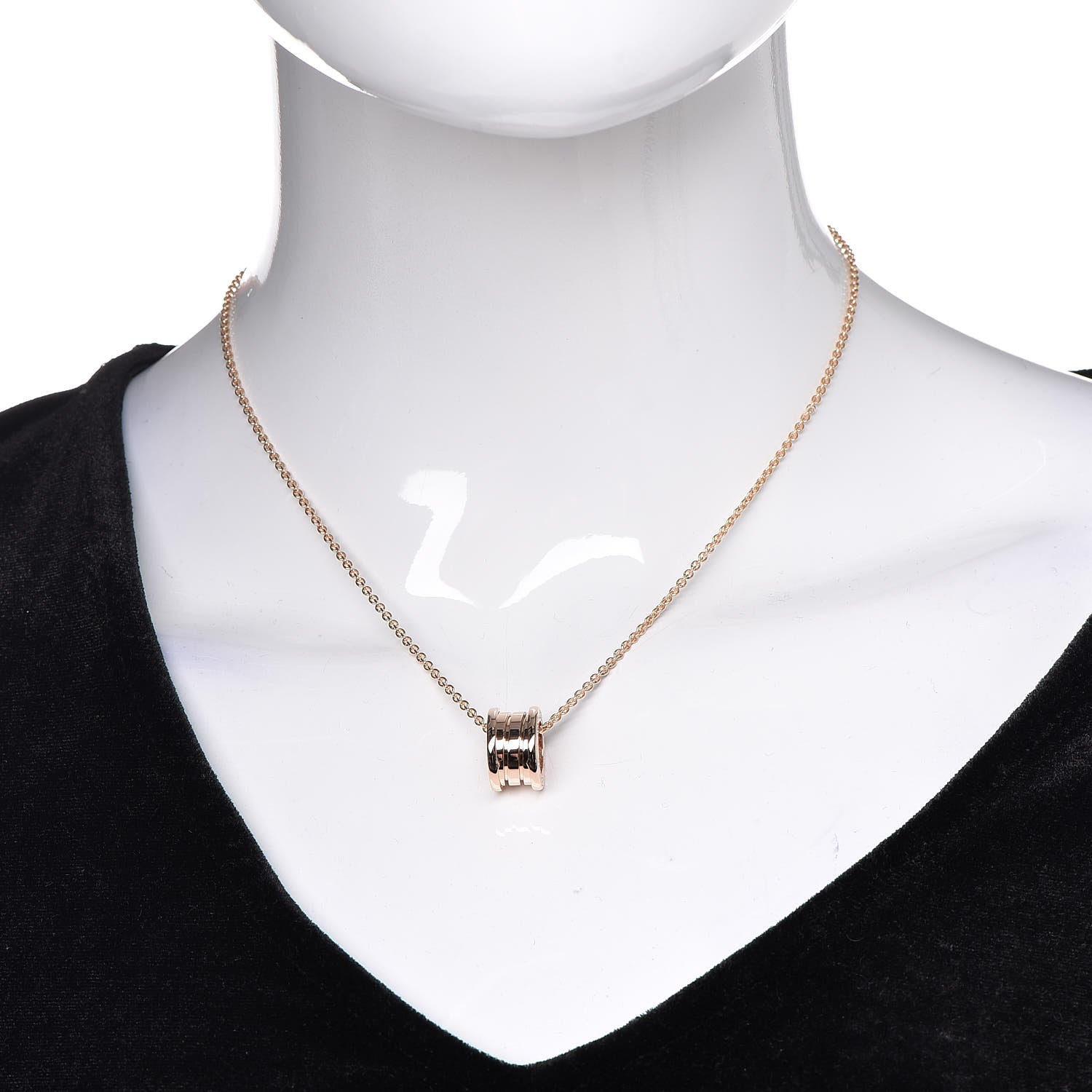 Bulgari 18K Rose Gold B.Zero1 Pendant Necklace 2 of 9