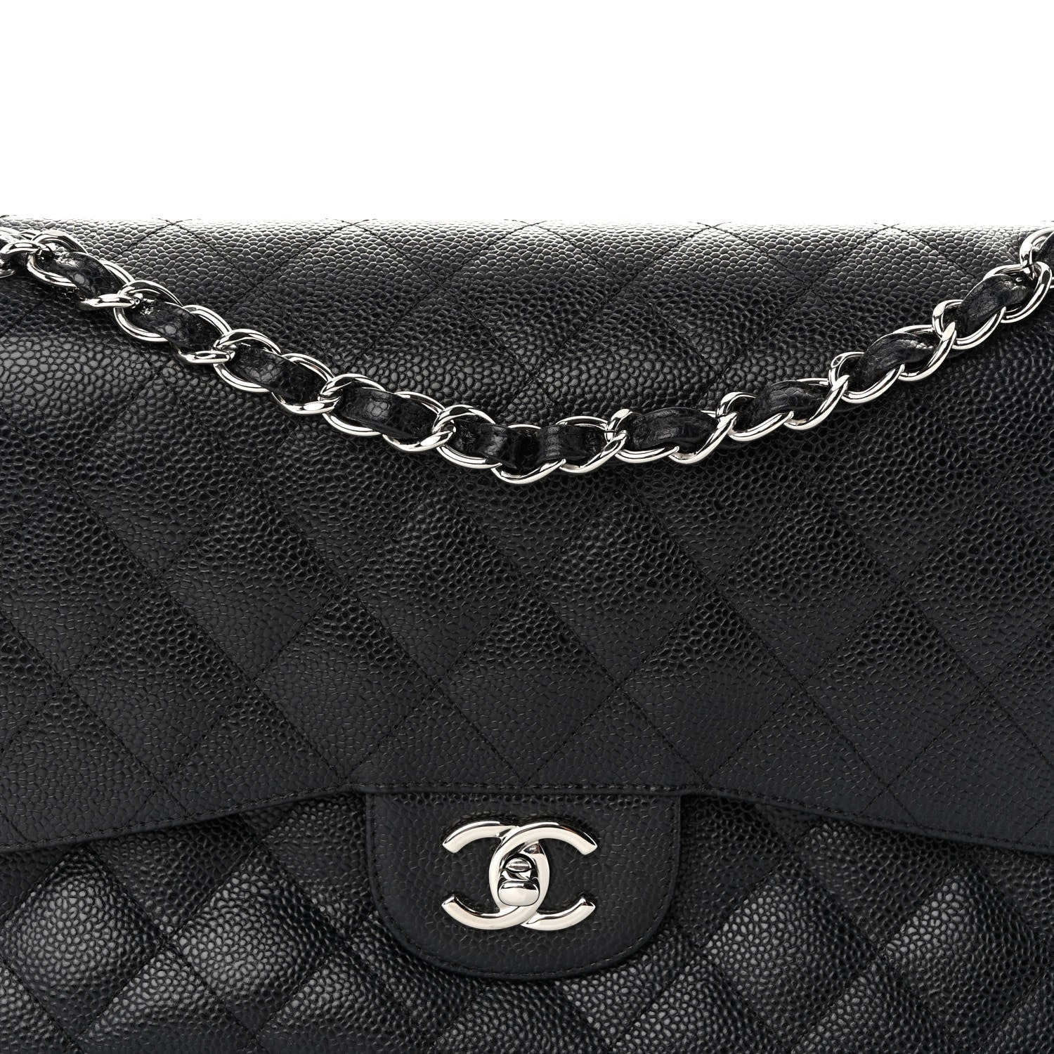 Chanel Caviar Quilted Jumbo Double Flap Black 8 of 10