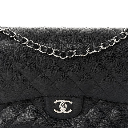 Chanel Caviar Quilted Jumbo Double Flap Black 8 of 10