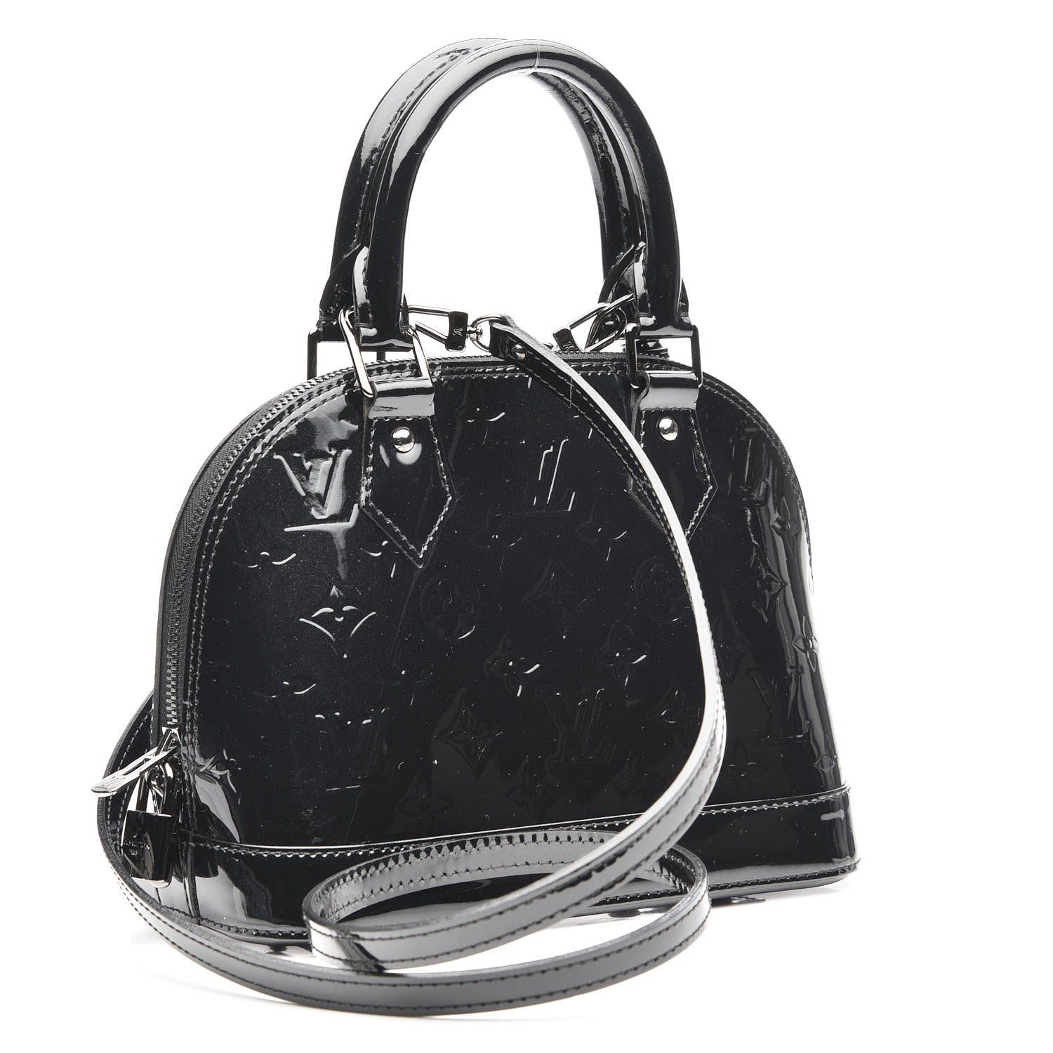 Louis Vuitton Vernis Alma BB Noir Magnetique 4 of 9