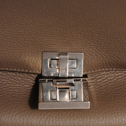 Celine Drummed Calfskin Suede Medium Trapeze Taupe 8 of 10