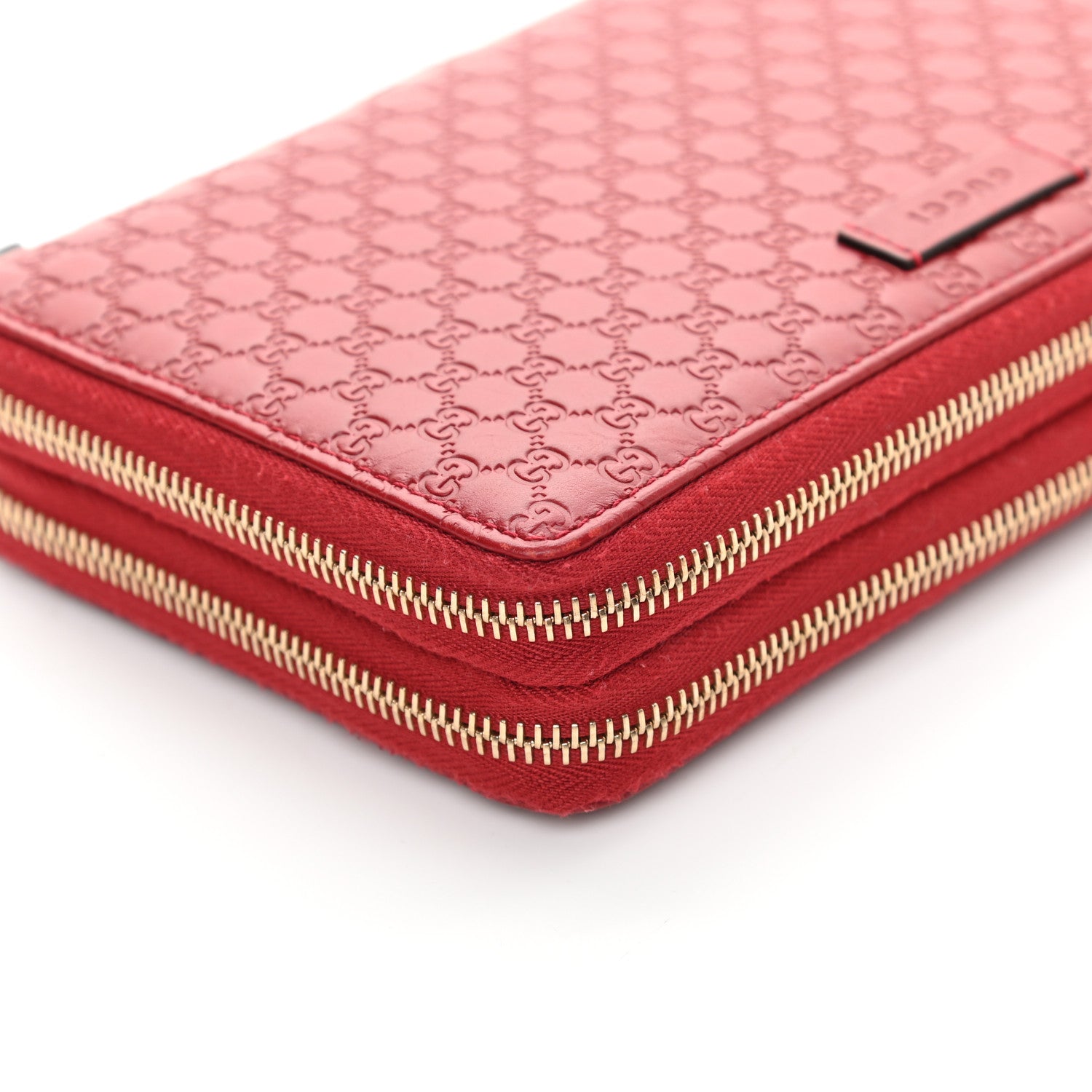 Gucci Microguccissima Zip Around Top Handle Travel Wallet Red 13 of 18