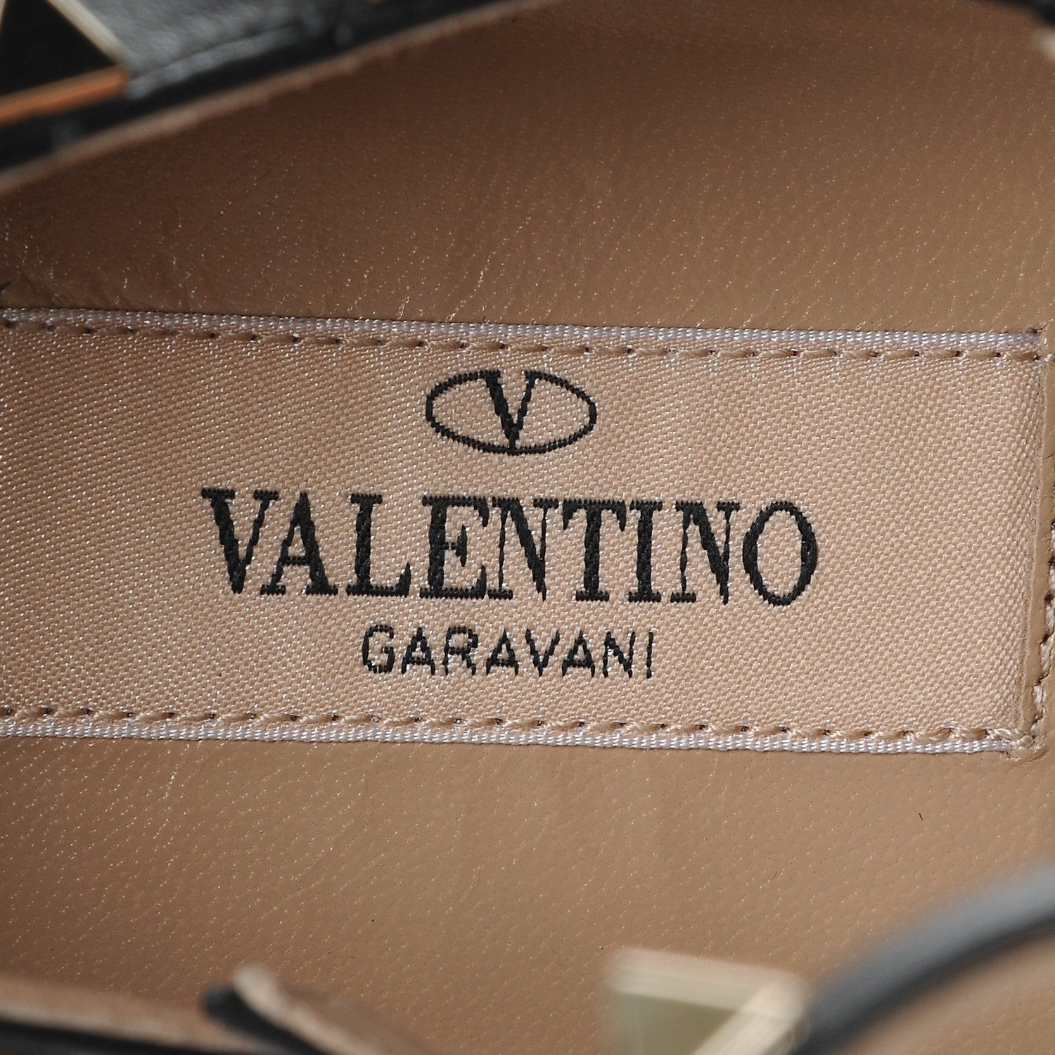 Valentino Garavani Pebbled Calfskin Rockstud Cage Ballerina Flats 38 Black 8 of 9