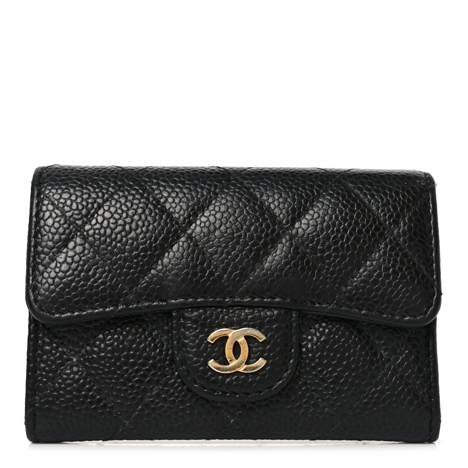 Chanel Caviar Quilted Flap Card Holder Black 1 of 9