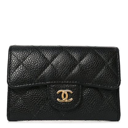 Chanel Caviar Quilted Flap Card Holder Black 1 of 9